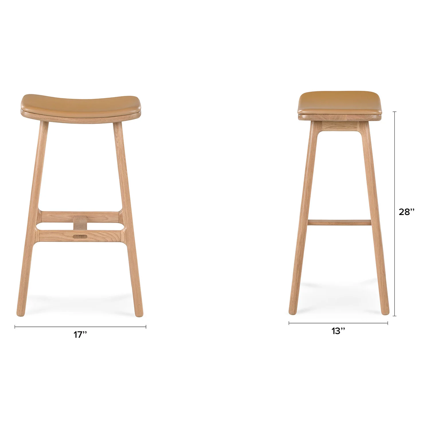 Leather Counter Stool - Light Oak And Roam Tan 6 Leather Counter Stool - Light Oak And Roam Tan 6
