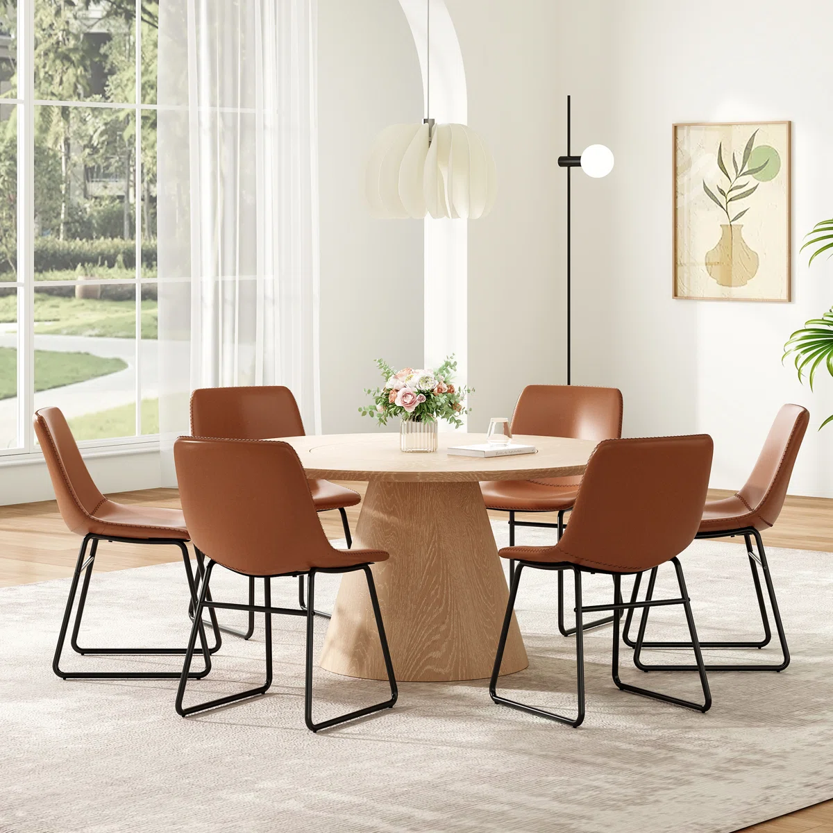 Faux Leather Upholstered Dining Chair-11 Faux Leather Upholstered Dining Chair-11