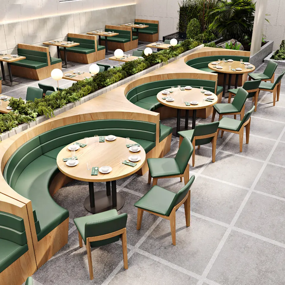 Semi-Circular Restaurant Booths-2 Semi-Circular Restaurant Booths-2