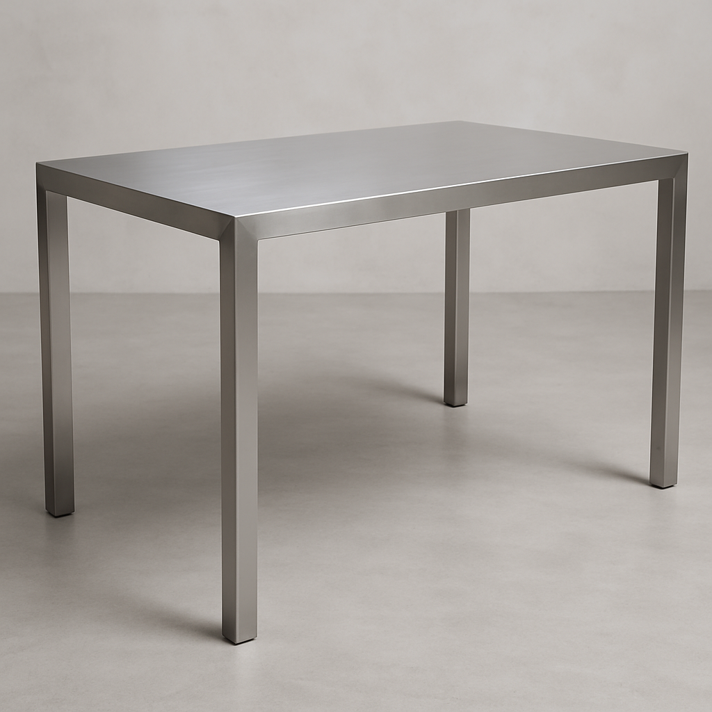Stainless steel dining table with modern design Stainless steel dining table with modern design
