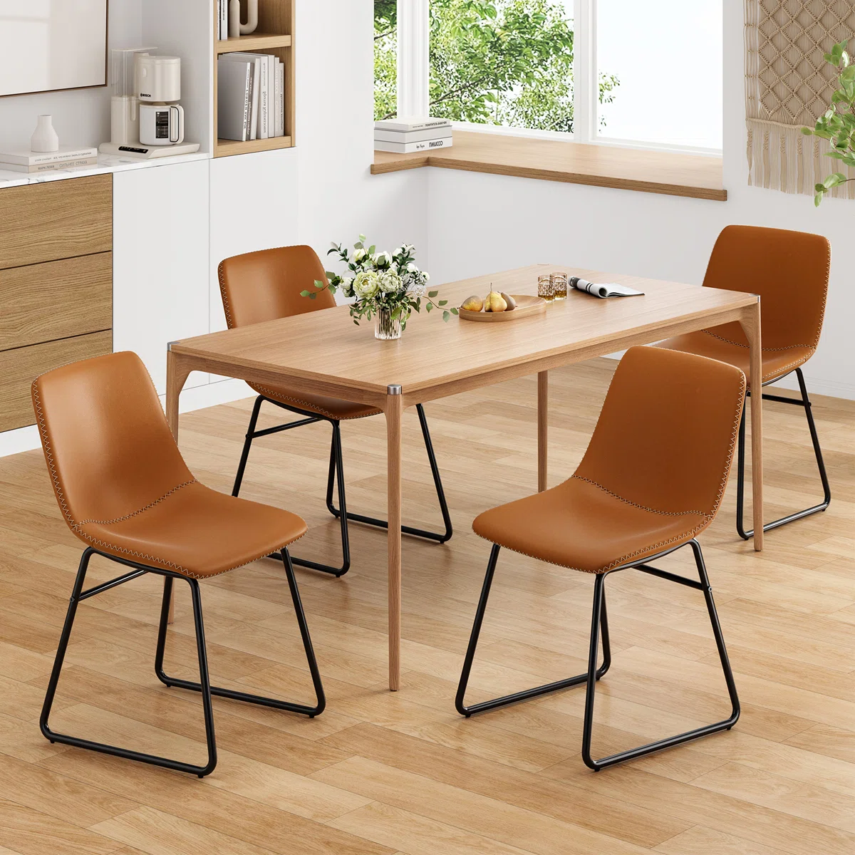 Faux Leather Upholstered Dining Chair-6 Faux Leather Upholstered Dining Chair-6