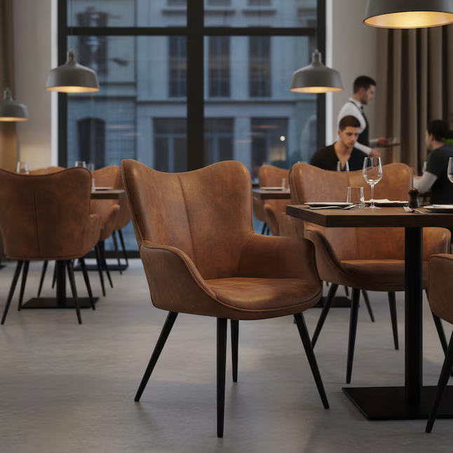 Brown Faux Leather Dining Chair5 Brown Faux Leather Dining Chair5