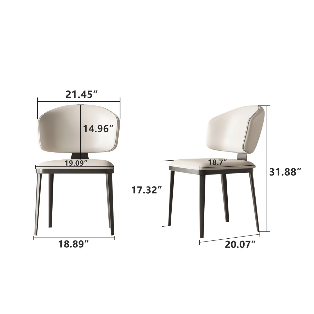 Modern Faux Leather Dining Chairs3 Modern Faux Leather Dining Chairs3