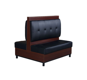 Double Sided Black Leather Booth