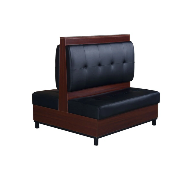Double Sided Black Leather Booth