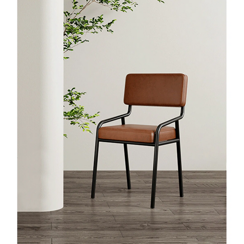 Upholstered Dining Room Wrought Iron Armchair