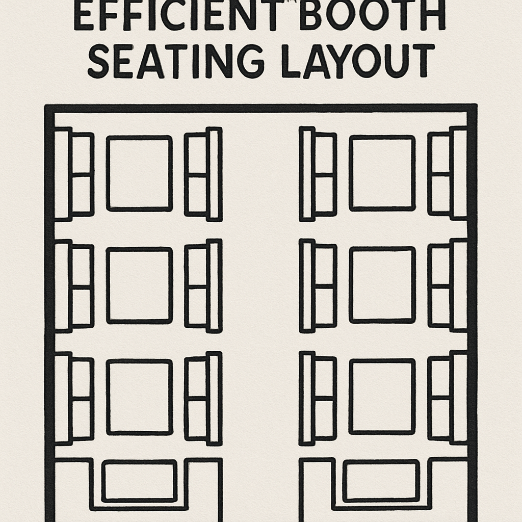 Efficient booth seating layout