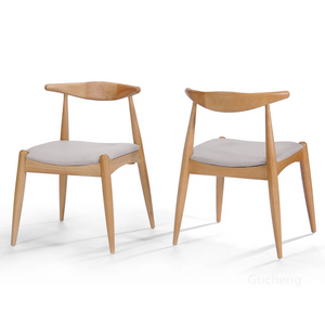 Rubberwood Horn Chair With Upholstered Seating For Modern Interiors