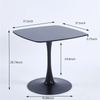 Tulip Base Black Square Table