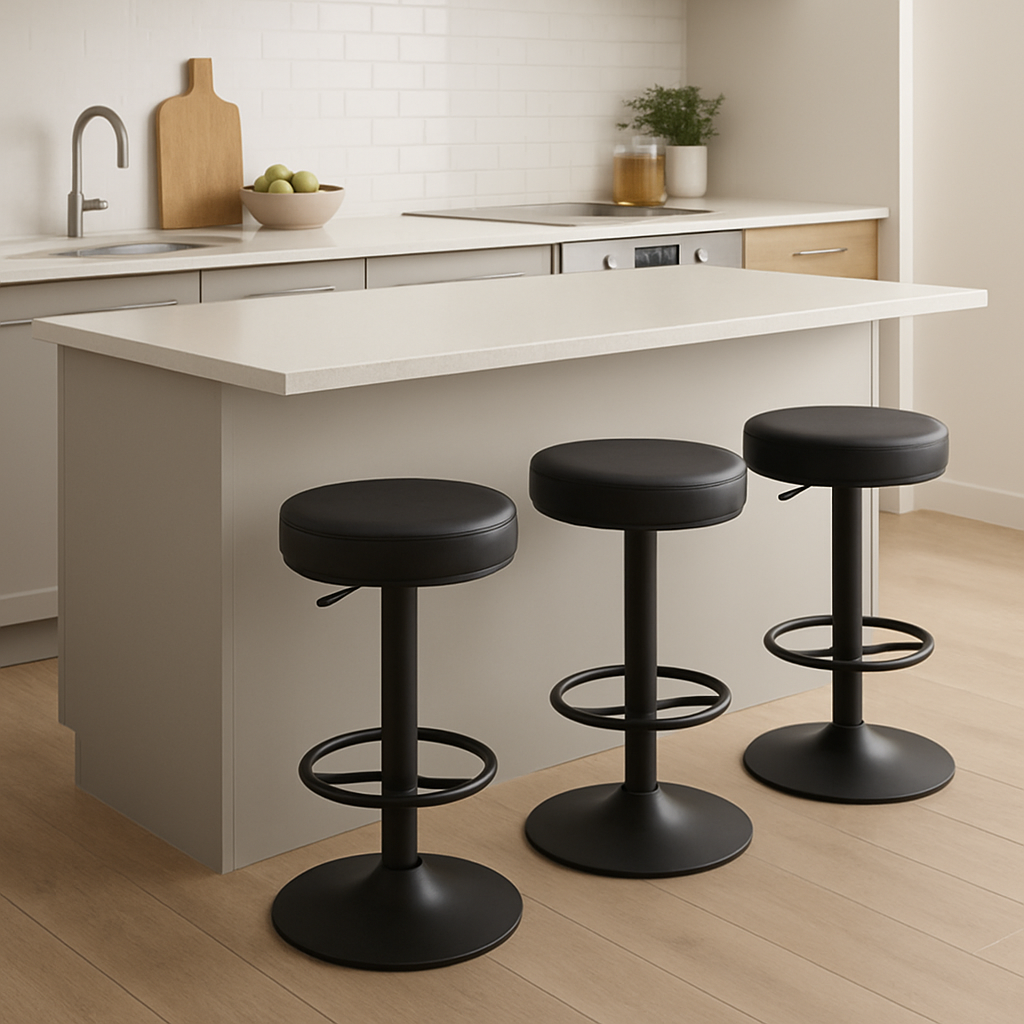 Variety of materials for bar stools