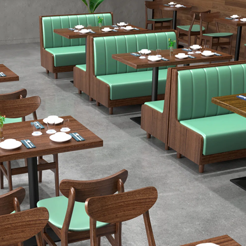 Simple Casual Restaurant Cafe Upholstered Benches