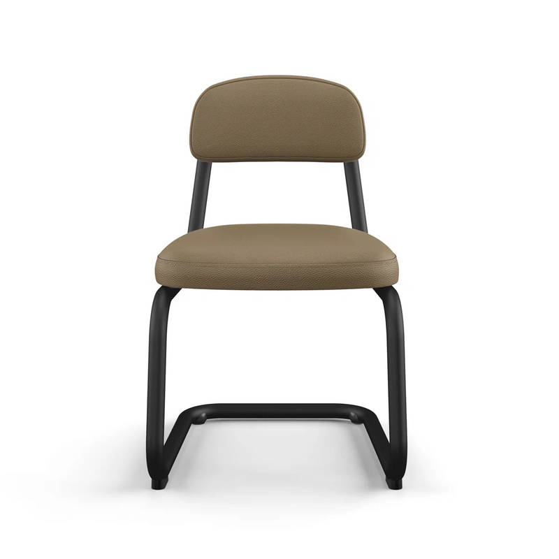 Upholstered Dining Chair With Metal Base