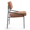 Faux leather Upholstered Metal Armchair