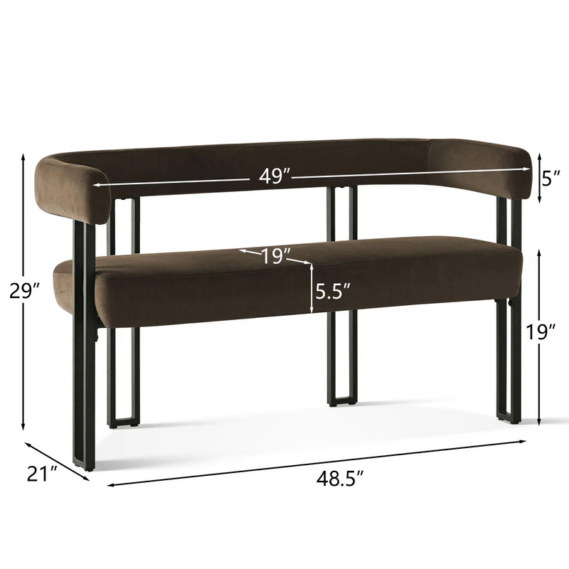 Upholstered Frame Arm Loveseat