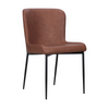 Faux Leather Upholstered Metal Side Chair