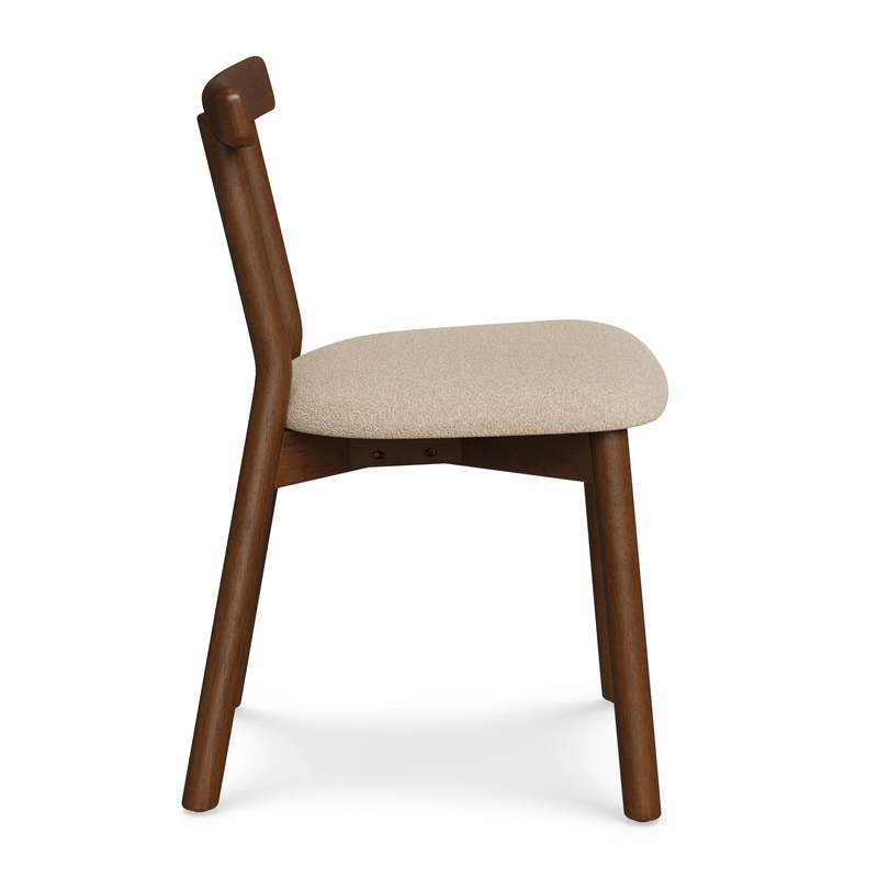 Dining Chair - Walnut And Ratine Buff