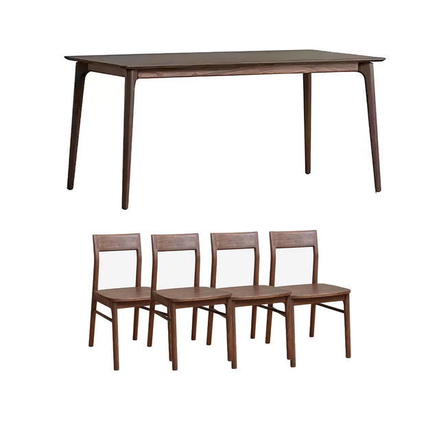 Solid wood table and chair set