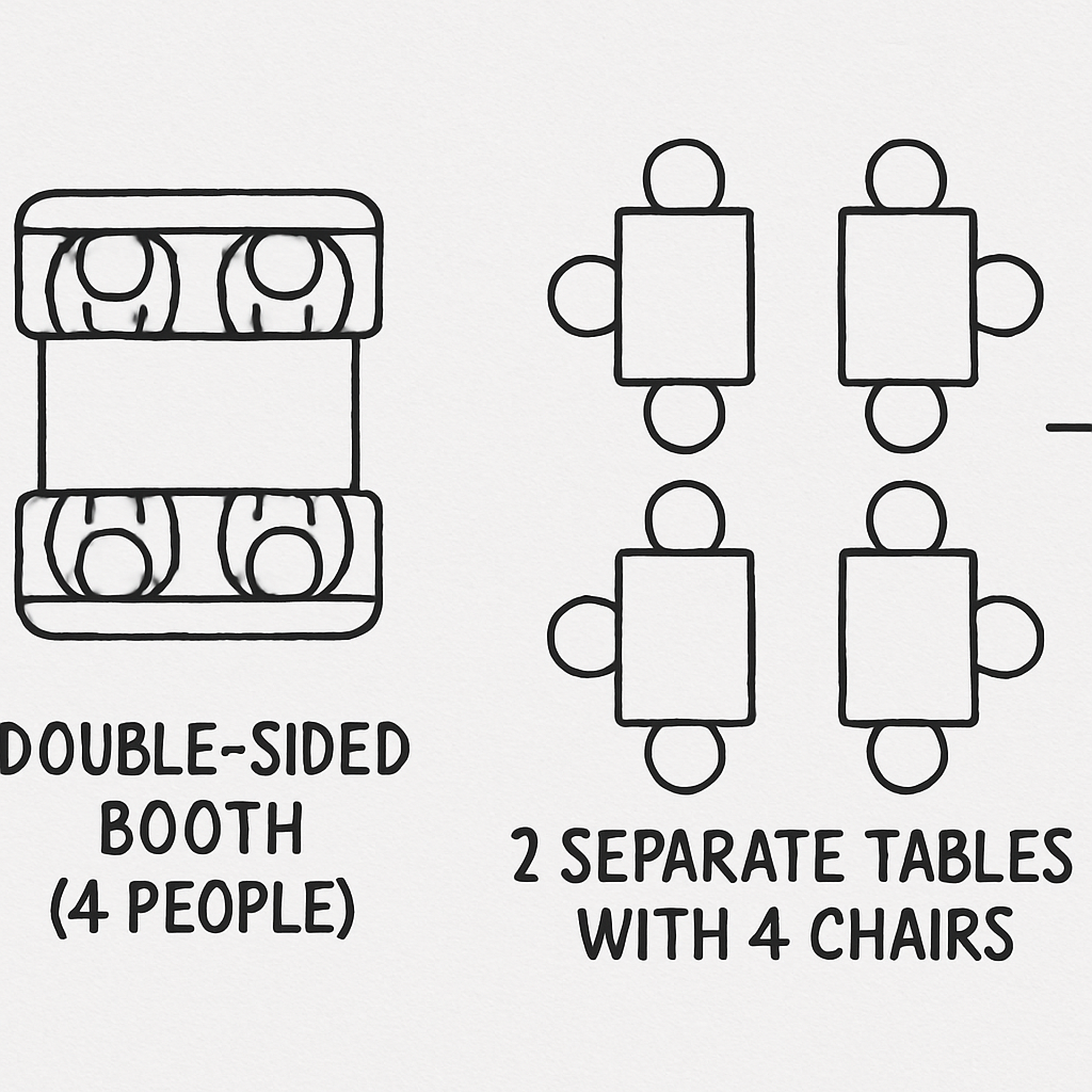 Custom restaurant booths