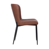 Faux Leather Upholstered Metal Side Chair