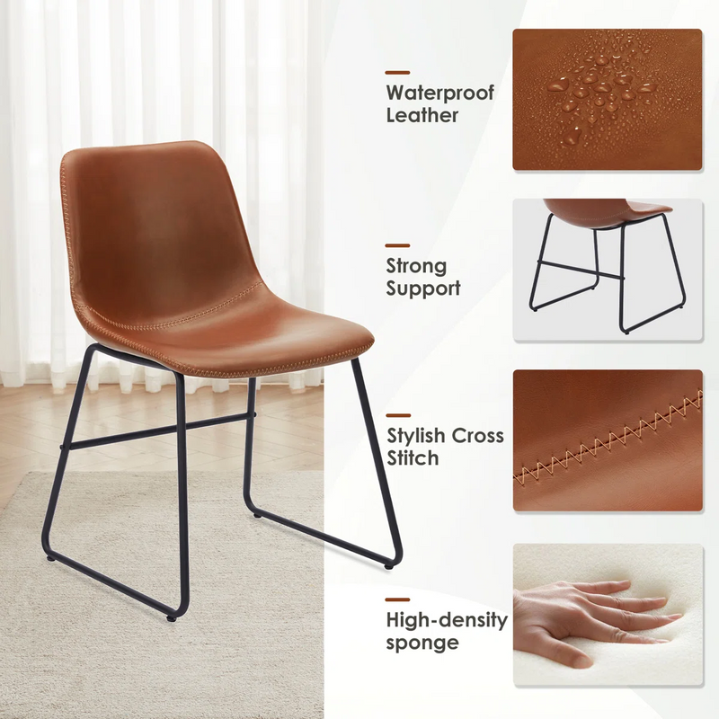 Faux Leather Upholstered Dining Chair