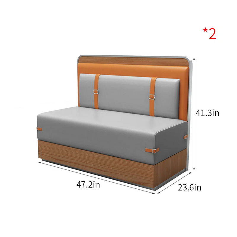 Modern Simple Dessert Shop Cafe Restaurant Bench Faux Leather Upholstered Bench