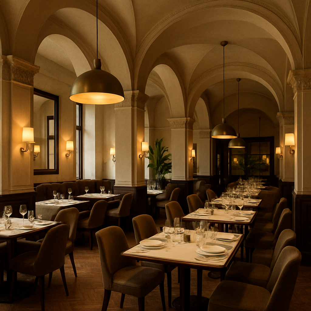 Elegantly designed restaurant interior