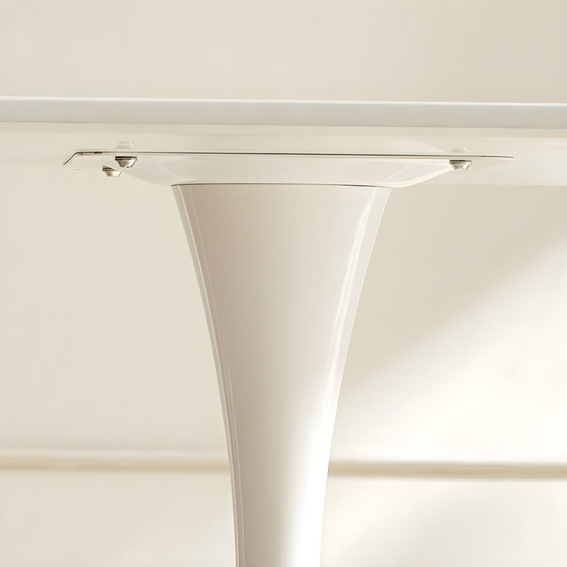 Modern Wood Dining Table with Metal Tulip Base