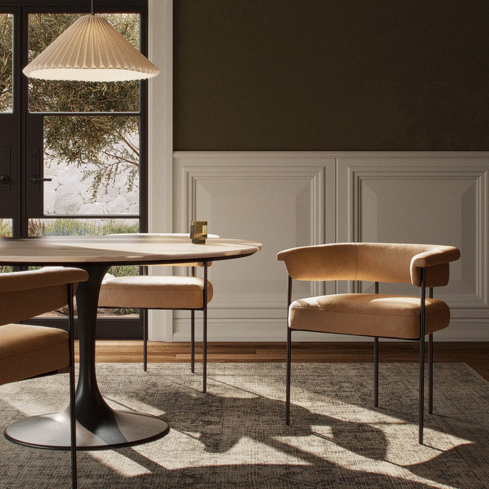 Faux Leather Armchair Dining Chair5