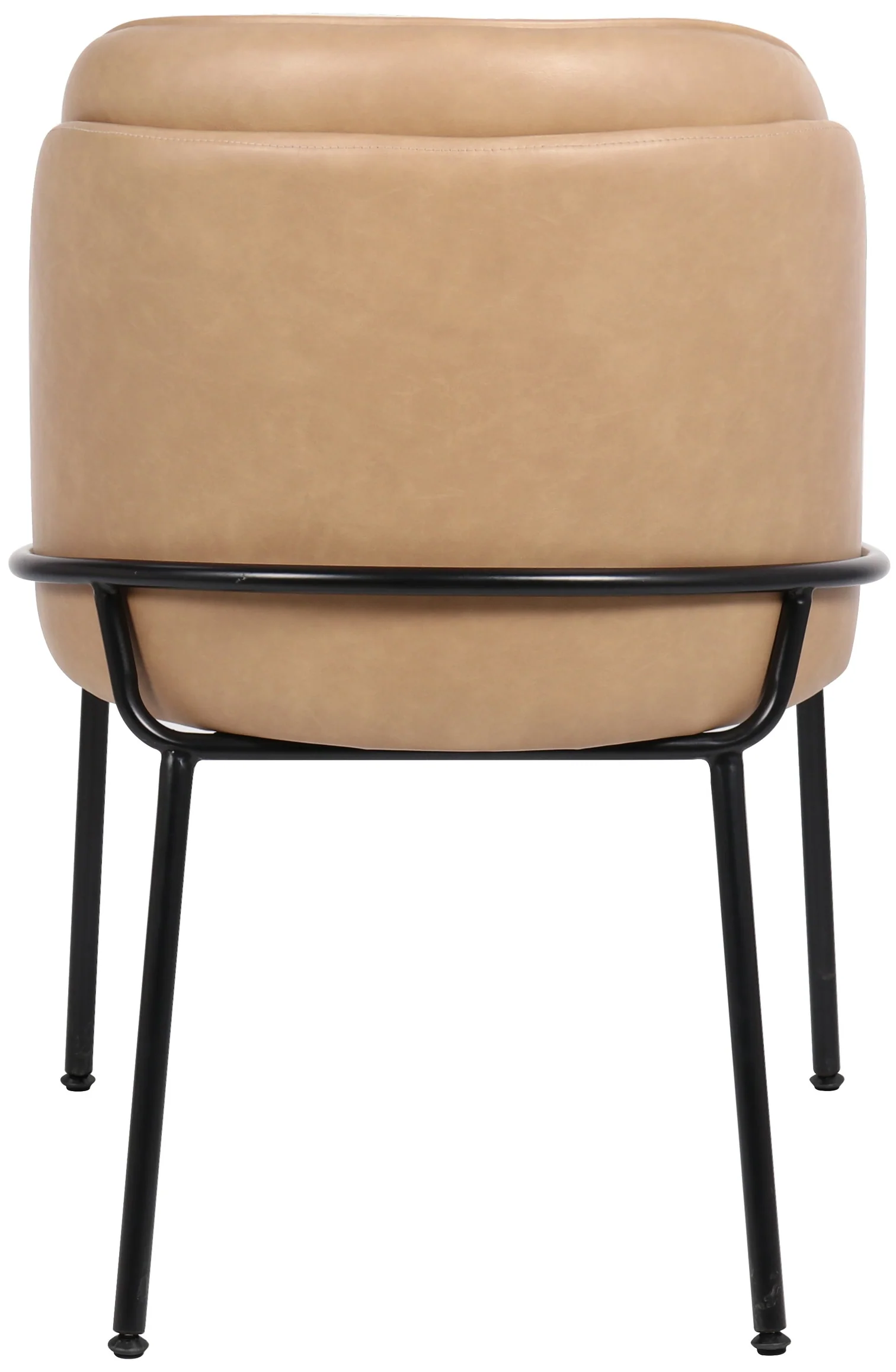 Brown Faux Leather Upholstered Dining Chair