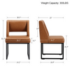 Faux Leather Upholstered Parsons Chair with Metal Frame