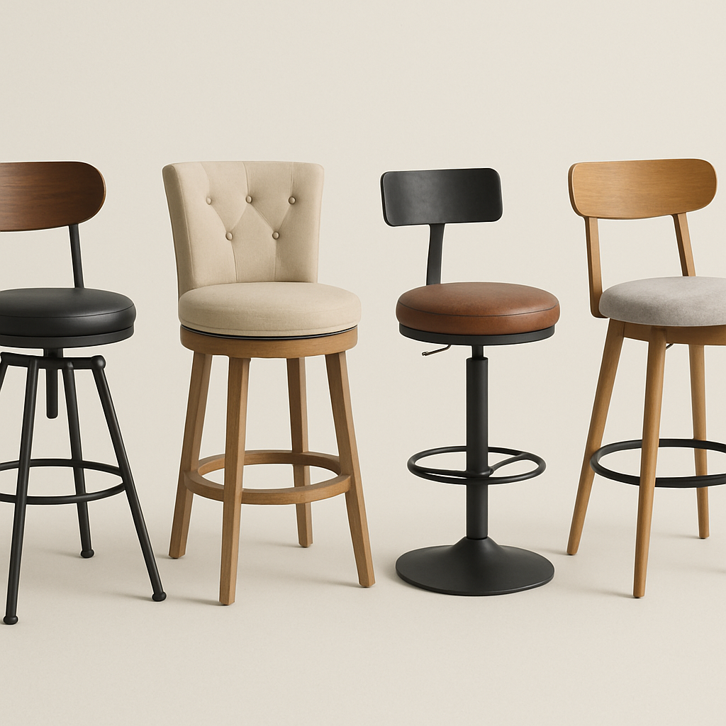 variety of swivel bar stools
