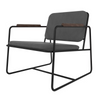 Low Accent Chair Black