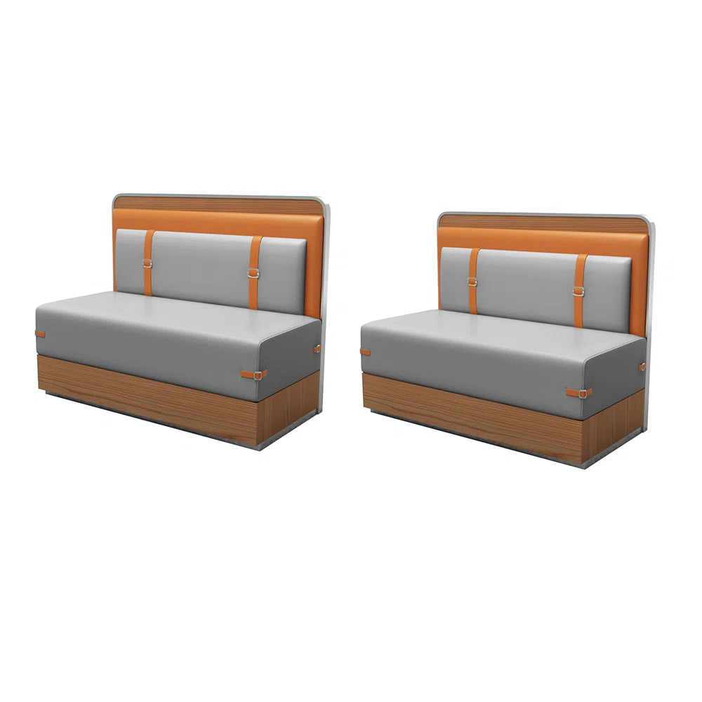 Modern Simple Dessert Shop Cafe Restaurant Bench Faux Leather Upholstered Bench