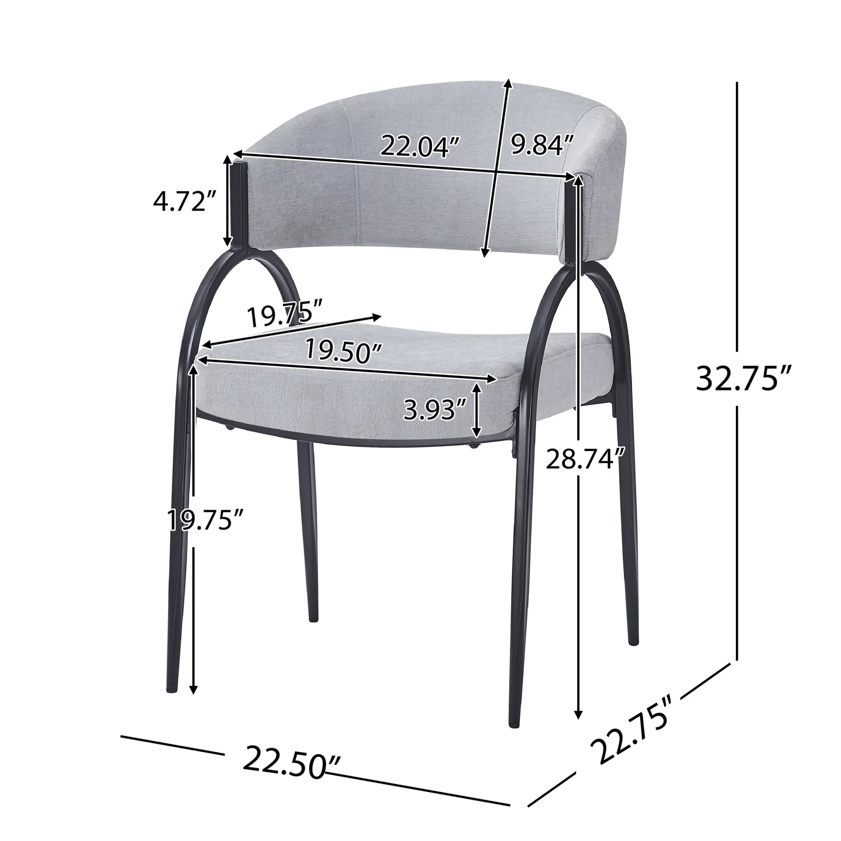 Upholstered Dining Chairs with Metal Legs9