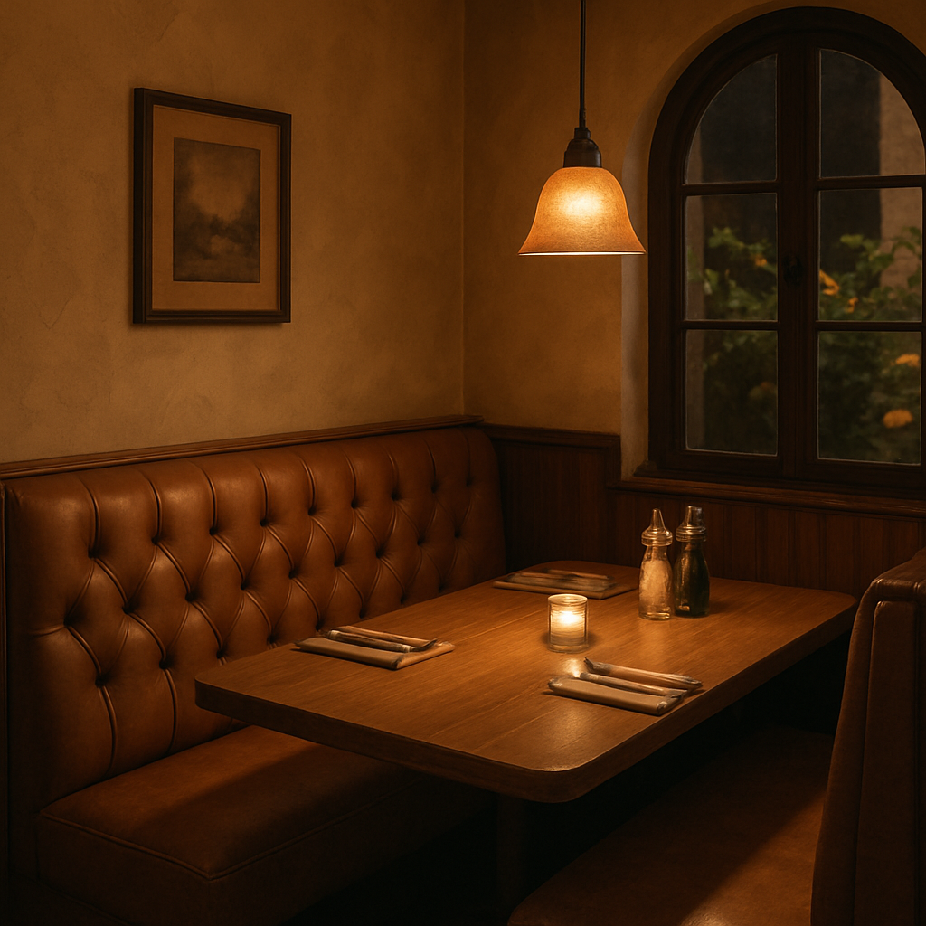 Restaurant booth with modern design