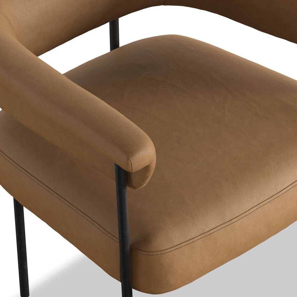 Faux Leather Armchair Dining Chair