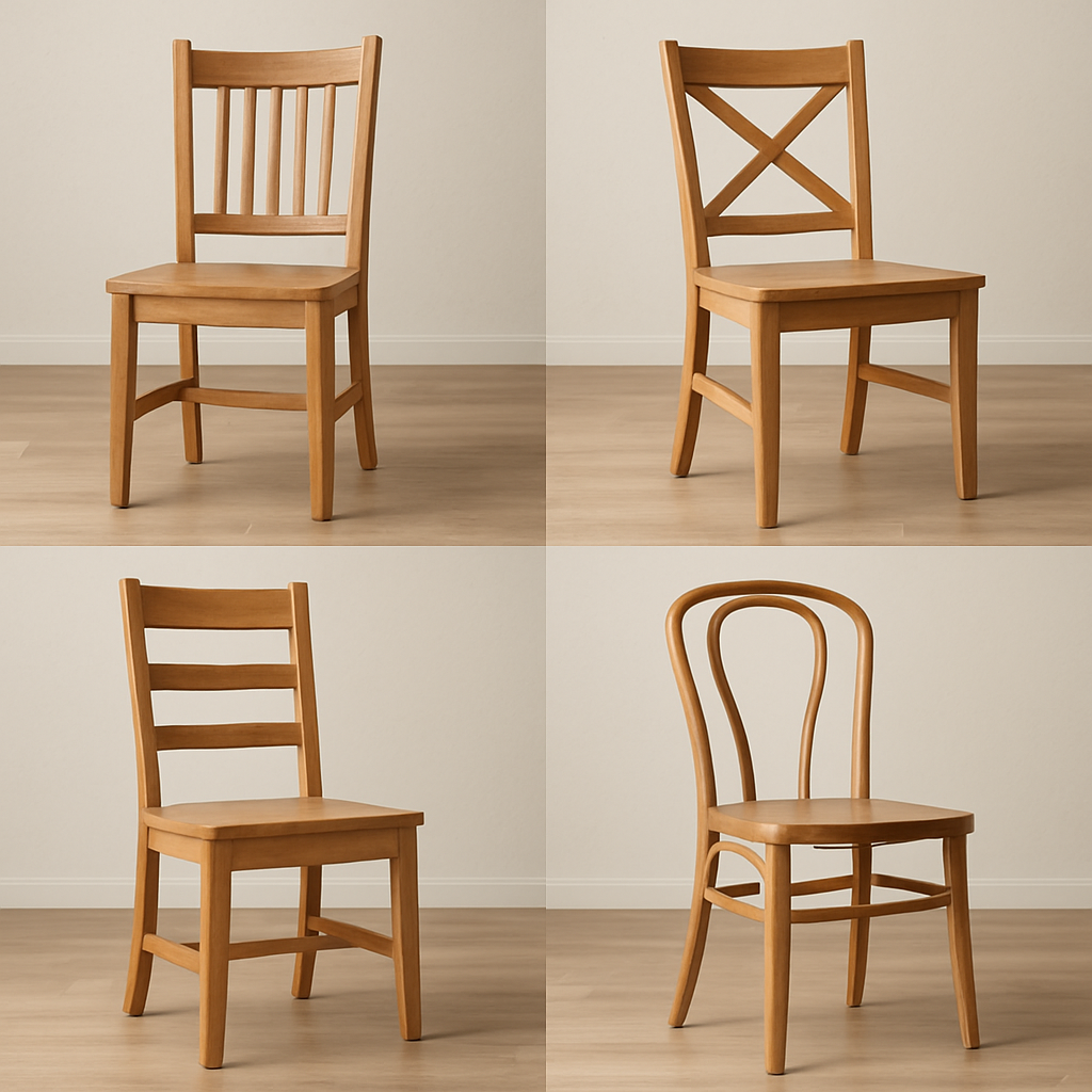 variety of oak wooden dining chairs styles