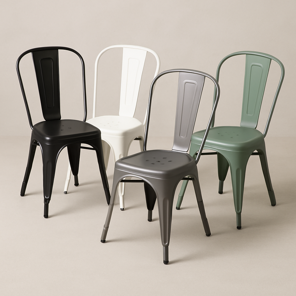 modern metal bistro chairs