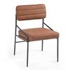 Faux leather Upholstered Metal Armchair