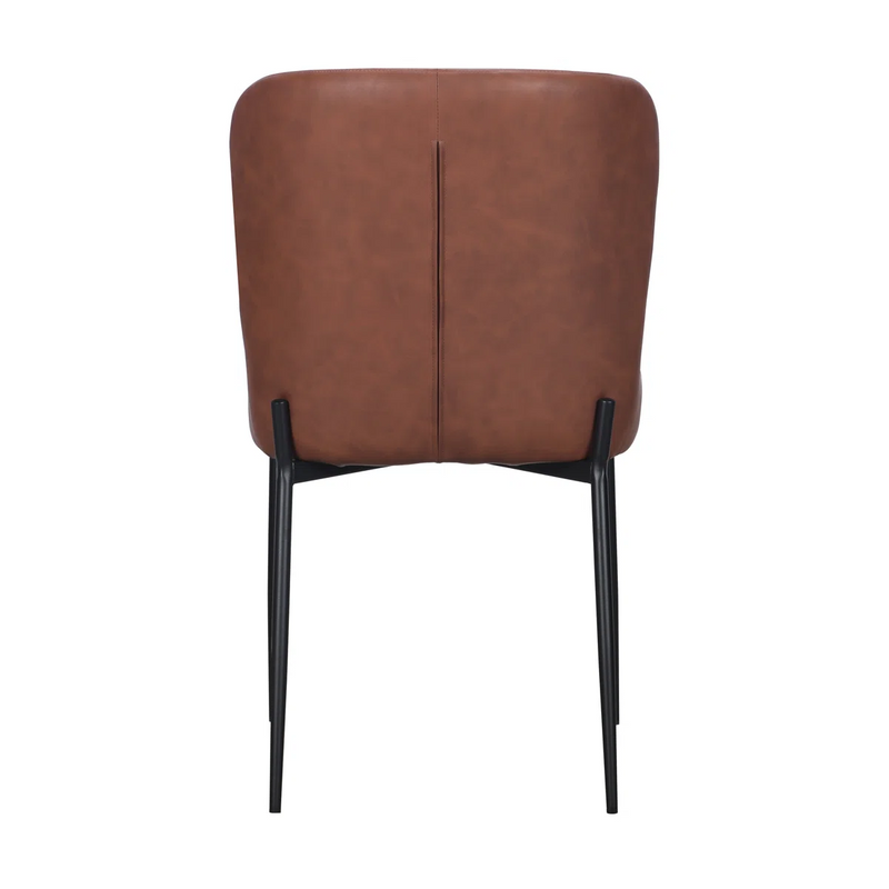 Faux Leather Upholstered Metal Side Chair