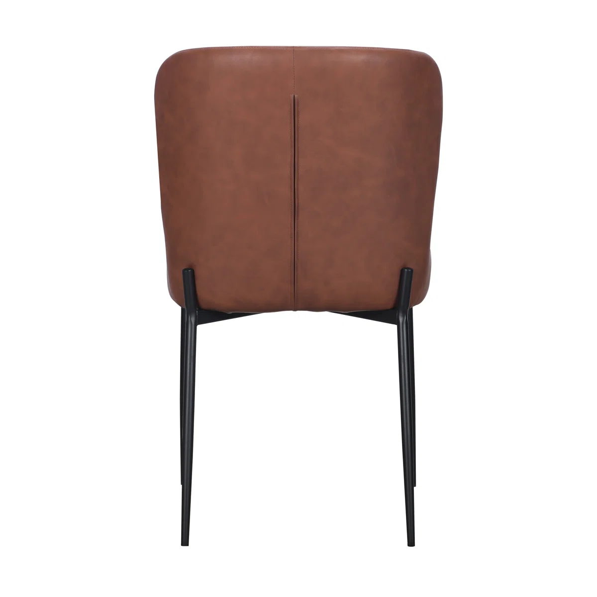 Faux Leather Upholstered Metal Side Chair