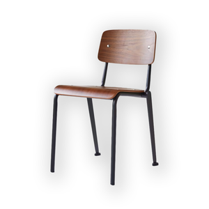 The Black Metal And Bent Wood Chair