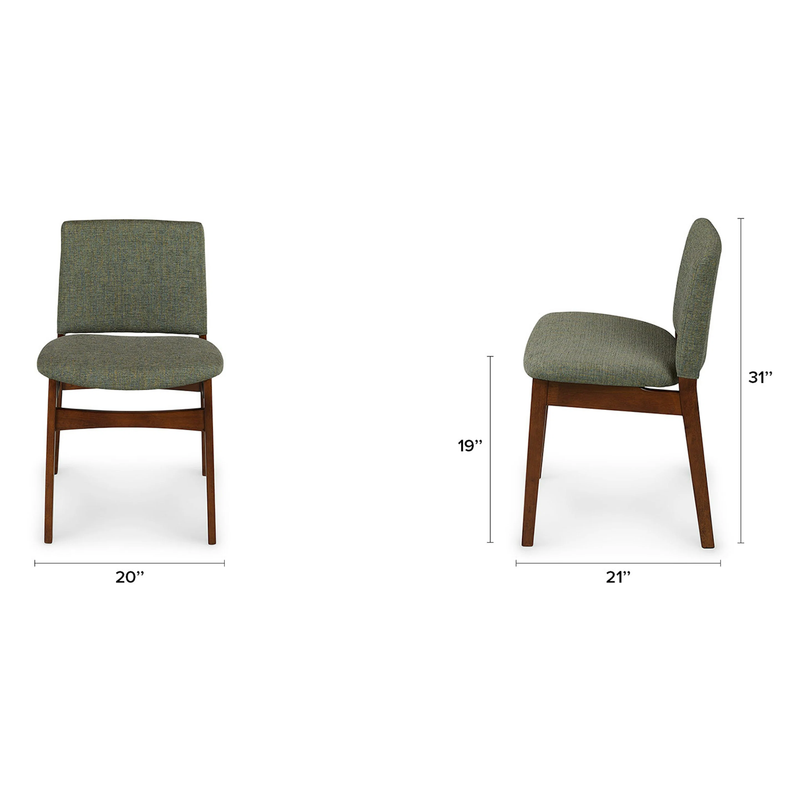 Nosh Dining Chair - Walnut And Hemlock Green