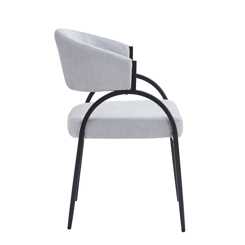 Upholstered Dining Chairs with Metal Legs