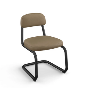 Upholstered Dining Chair With Metal Base