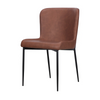 Faux Leather Upholstered Metal Side Chair