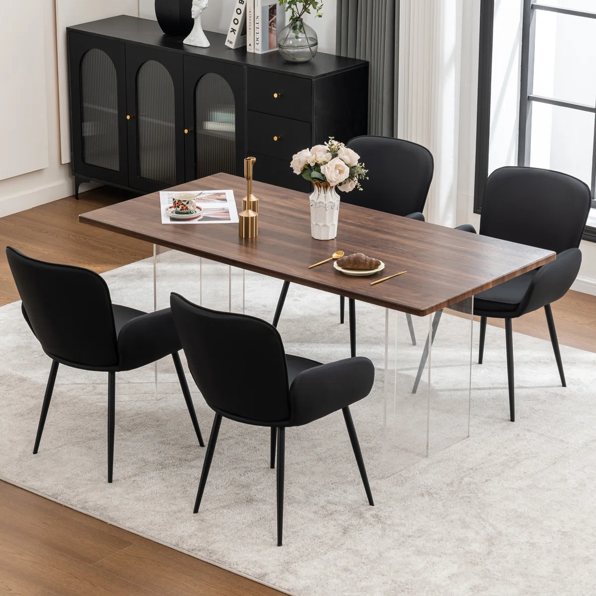 Leather Dining Chairs With Metal Legs4