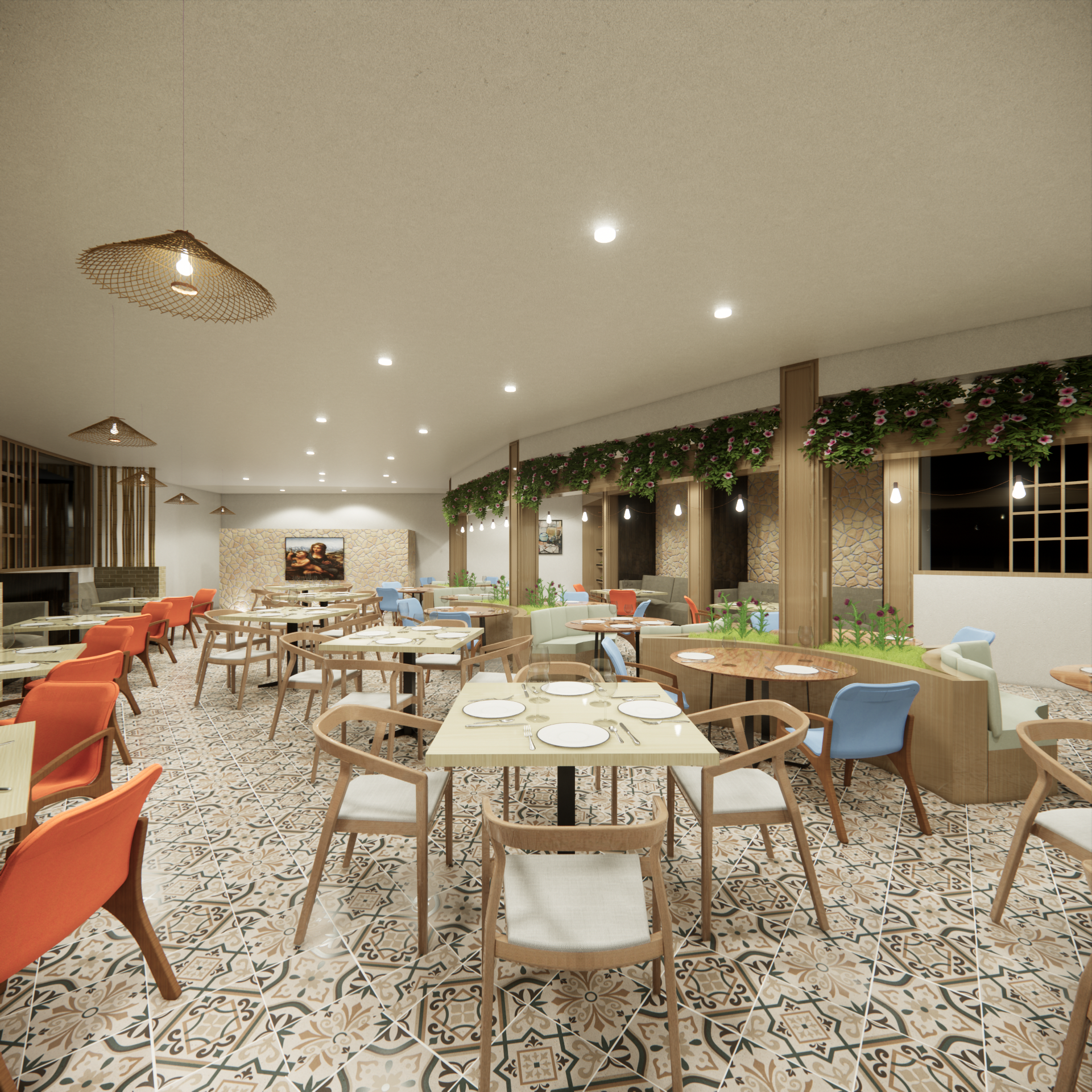 Bottom drawer booth seating storage