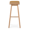 Leather Counter Stool - Light Oak And Roam Tan