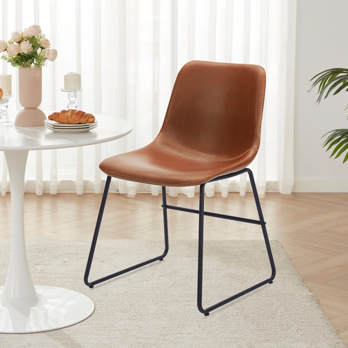 Faux Leather Upholstered Dining Chair
